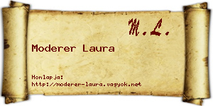 Moderer Laura névjegykártya